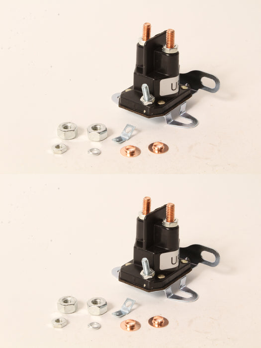 2 PK Oregon 33-430 3 Post Dual Mount Starter Solenoid 1/4" & 5/16" Terminal Ends