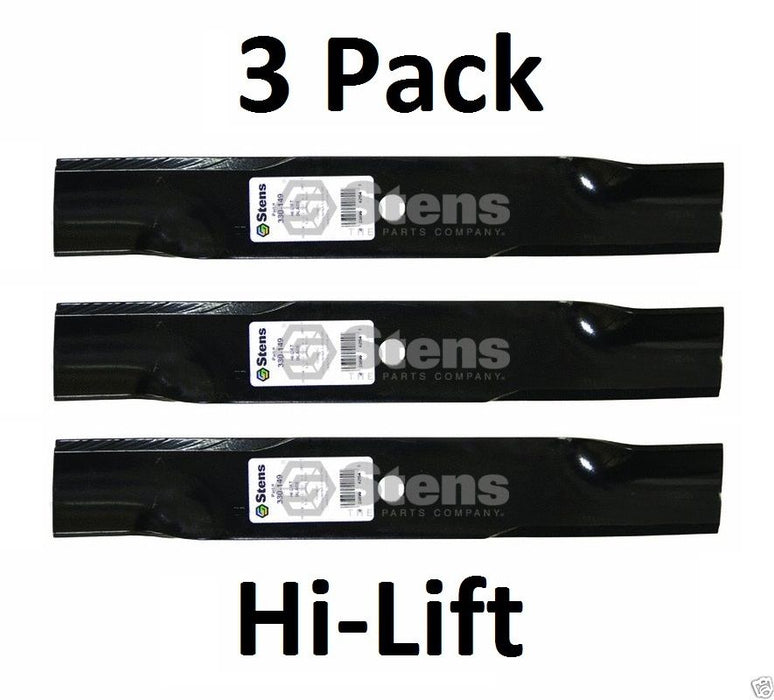 3 Pack Stens 330-149 Hi-Lift Blade for Ferris 1520843 1520843S 20843 5020843