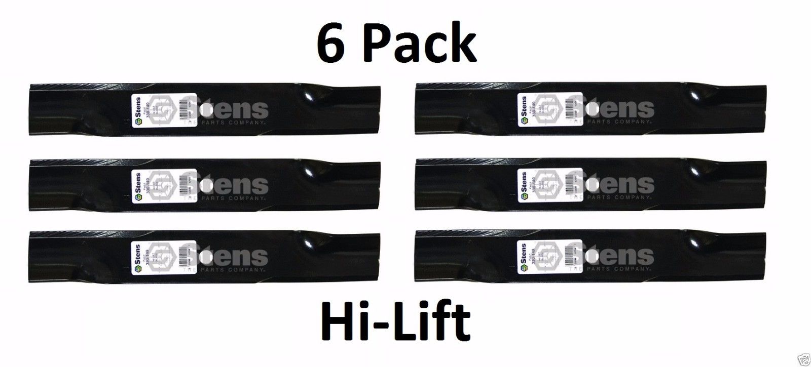 6 Pack Stens 330-149 Hi-Lift Blade for Toro 1-403149 103-2507