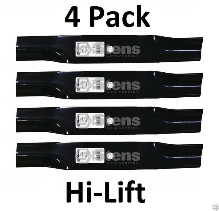 4 Pack Stens 330-316 Hi-Lift Blade for John Deere AM137324 AM141041 M83459