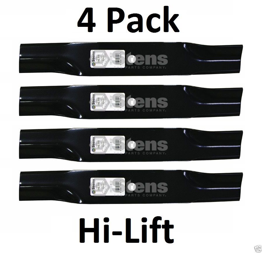 4 Pack Stens 330-316 Hi-Lift Blade for John Deere AM137324 AM141041 M83459