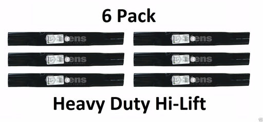 6 Pack Stens 330-357 HD Hi-Lift Blade Fits John Deere AM100538 M141785 M87622