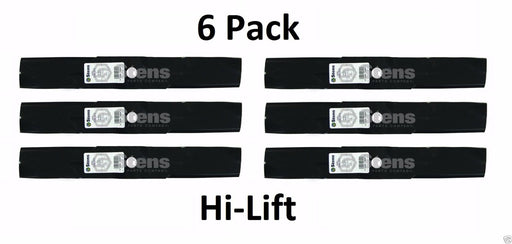 6 Pack Stens 330-373 Hi-Lift Blade for John Deere M113517 M115495 Scotts