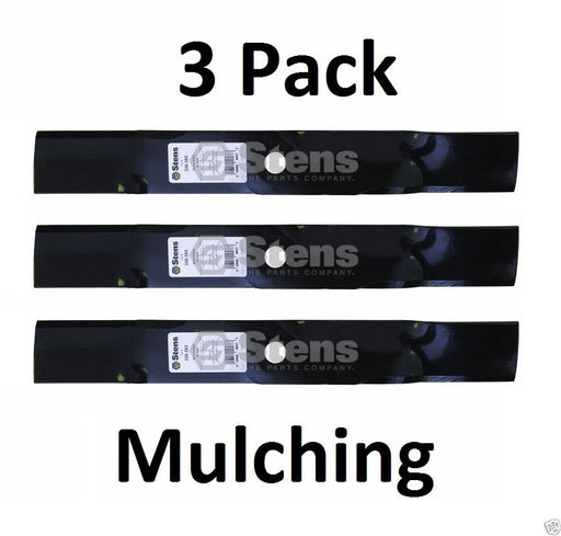 3 Pack Stens 330-393 Mulching Blade for John Deere M113518 M76467 Scotts