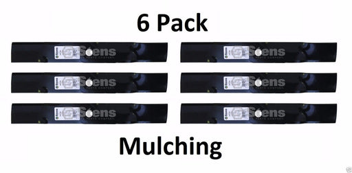 6 Pack Stens 330-393 Mulching Blade for John Deere M113518 M76467 Scotts