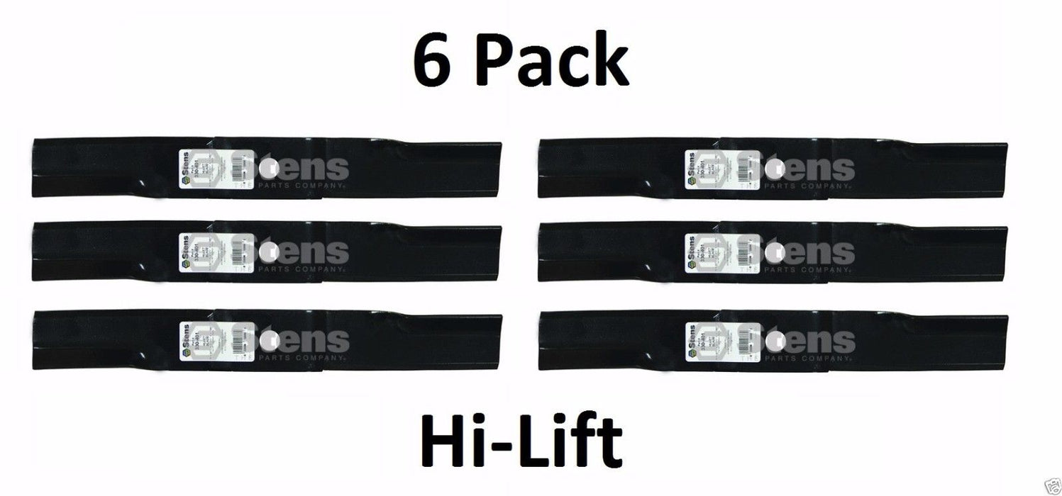 6 Pack Stens 330-401 Hi-Lift Blade for Scotts M135590 M76467