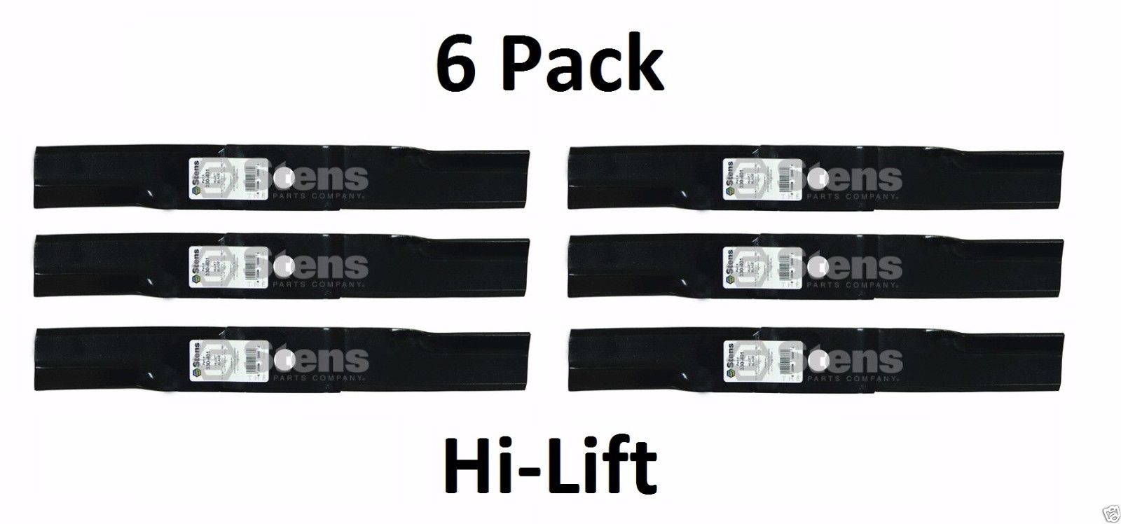 6 Pack Stens 330-401 Hi-Lift Blade for Scotts M135590 M76467
