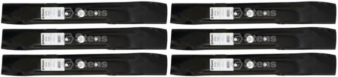 6 Pack Stens 330-429 Mulching Blade Fits John Deere M125413