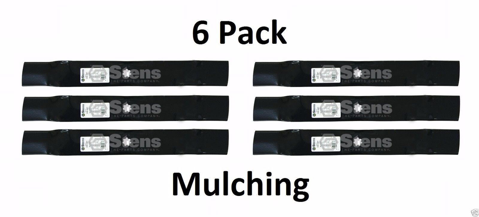 6 Pack Stens 330-441 Mulching Blade for Husqvarna 578431911