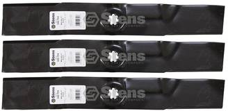 3 Pack Stens 330-704 Medium-Lift Blade Fits John Deere GY20684