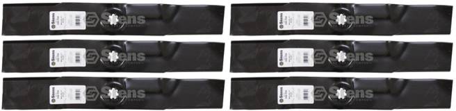 6 Pack Stens 330-704 Medium-Lift Blade Fits John Deere GY20684
