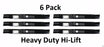 6 Pack Stens 330-827 Heavy Duty Hi-Lift Blade for Kubota K5677-34340