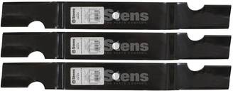 3 Pack Stens 330-876 Notched Medium-Lift Blade Fits Wright Mfg. 71440010