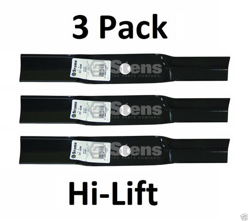 3 Pack Stens 335-038 Hi-Lift Blade for Murray 92117E701 92117E701MA