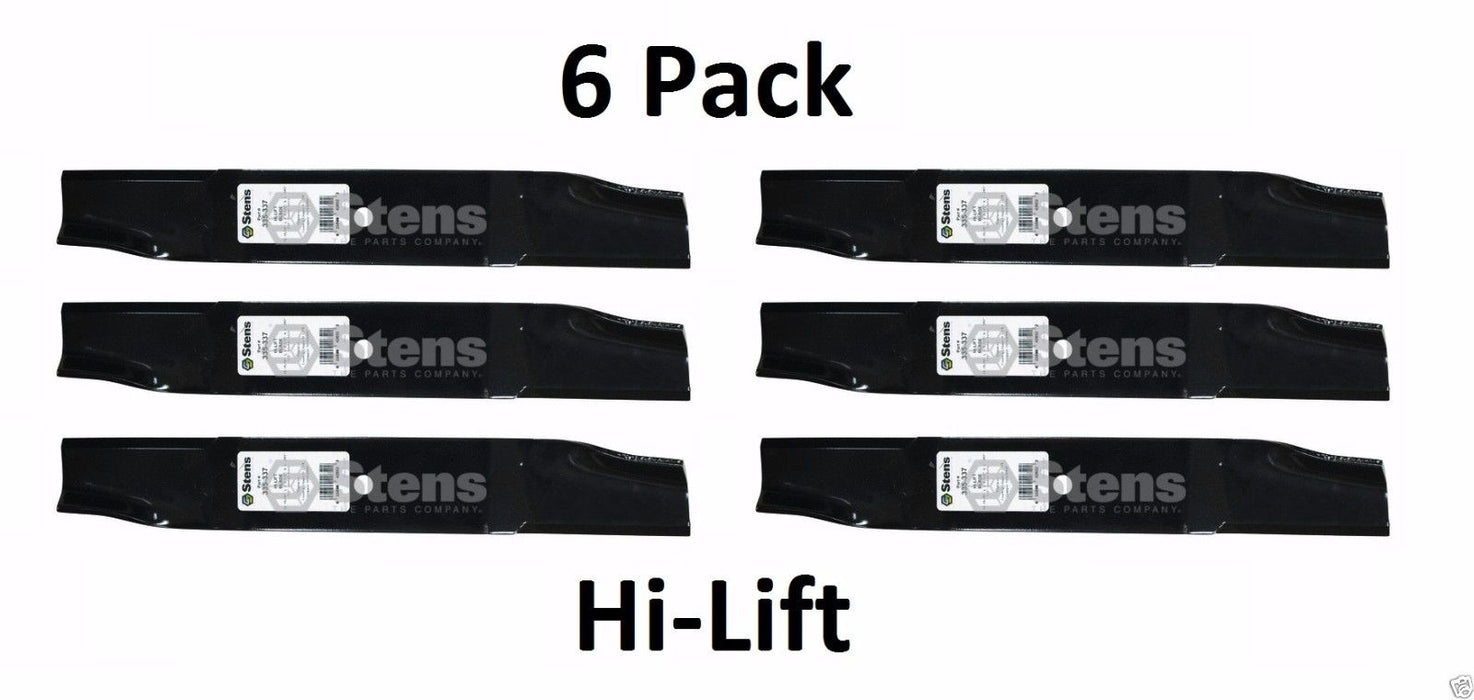 6 Pack Stens 335-337 Hi-Lift Blade for Country Clipper 1714 H-1714