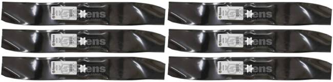 6 Pack Stens 335-624 Mulching Blade MTD 942-0610A