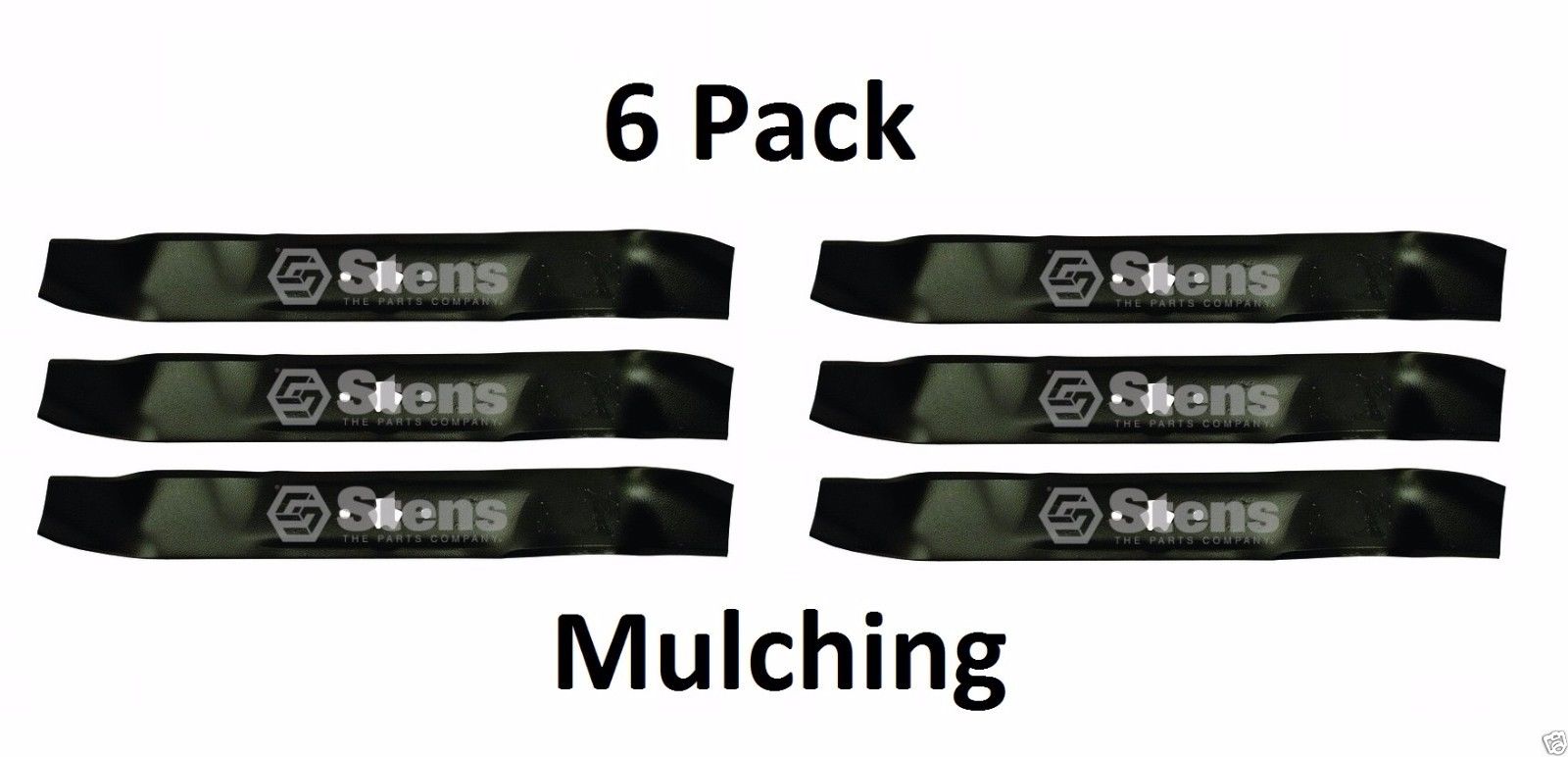 6 Pack Stens 335-707 Mulching Blade Fits Bolens 942-0616A 942-0616 742-0616A