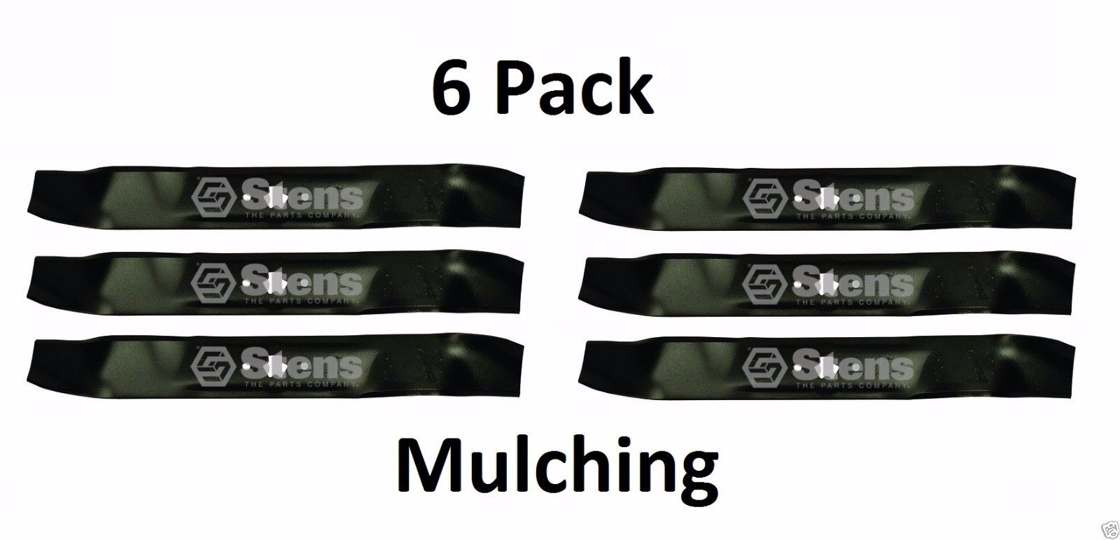 6 Pack Stens 335-707 Mulching Blade for Troy Bilt 942-0616A 742-0616 942-0616