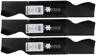 3 Pack Stens 335-719 Hi-Lift Blade Fits MTD 942-0644