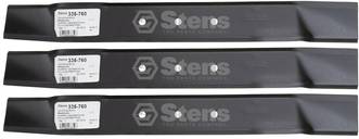 3 Pack Stens 335-760 Mulching Blade Murray 042785E701MA