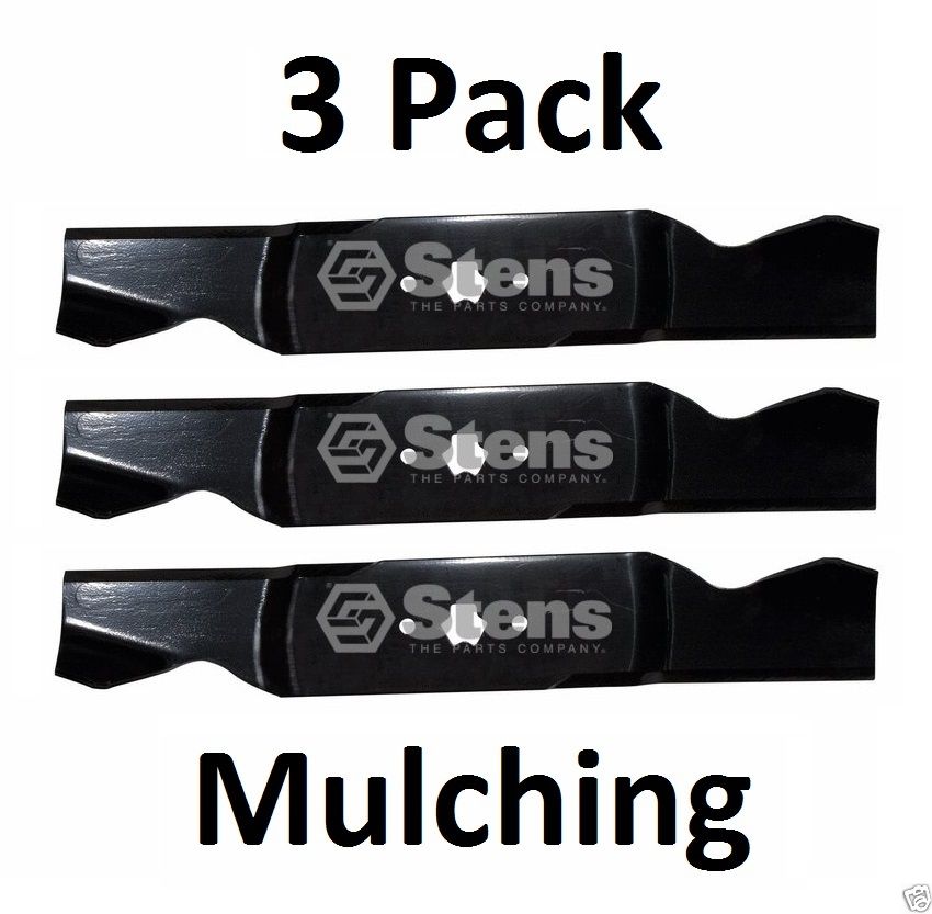 3 Pack Stens 335-855 Mulching Blade for Cub Cadet 742-0677 942-0677 942-0677B