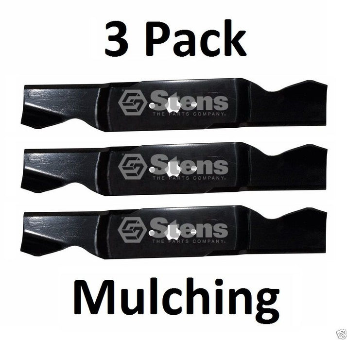 3 Pk Stens 335-855 Mulching Blade Fits MTD 742-0677 742-0677B 942-0677 942-0677B