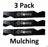 3 Pack Stens 335-855 Mulching Blade for Toro 112-0931 98024 Partner PR3055005