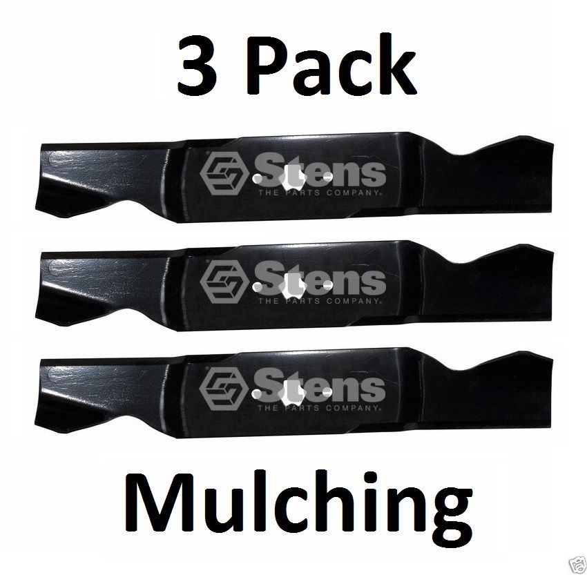 3 Pack Stens 335-855 Mulching Blade for Toro 112-0931 98024 Partner PR3055005