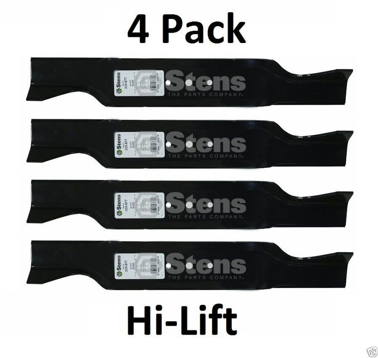 4 Pack Stens 335-877 Hi-Lift Blade for MTD 742-0473 742-0473A 942-0473A 942-0474