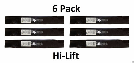 6 Pack Stens 340-010 Hi-Lift Mower Blade for Husqvarna 574870801 GT52 GTH 52"