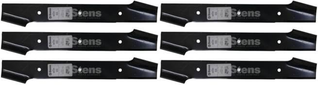 6 Pack Stens 340-022 Hi-Lift Blade Fits AYP 121263X