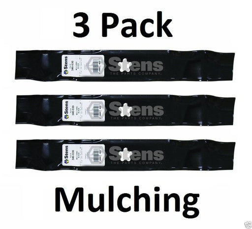 3 Pack Stens 340-030 Mulching Mower Blade for AYP 145708 152443 159705 163819