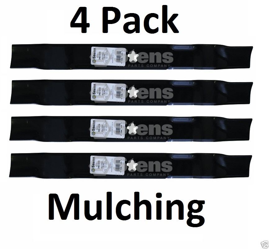 4 Pack Stens 340-054 Mulching Blade for Husqvarna McCulloch 532139775 OEM139775