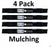 4 Pack Stens 340-054 Mulching Blade for Poulan PP24001 PP24003 Partner PR3055014