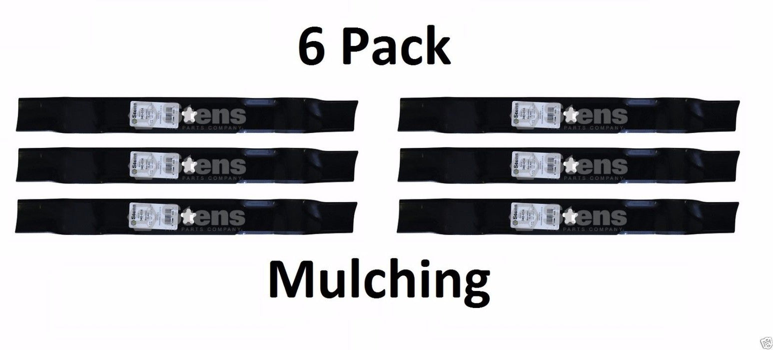 6 Pack Stens 340-054 Mulching Blade for AYP 139775 Sears Craftsman 24652