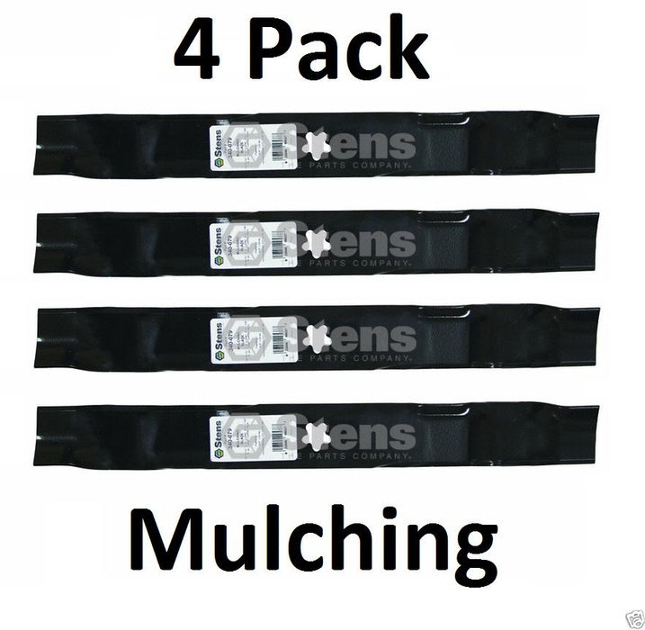 4 Pack Stens 340-079 Mulching Blade Fits Husqvarna Poulan 532134148 532139774