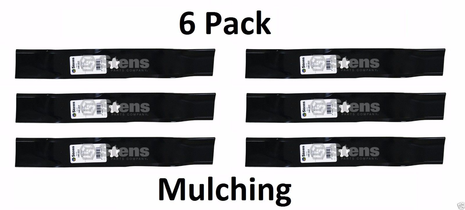 6 Pack Stens 340-091 Mulching Blade for AYP 173921 Husqvarna 532173921