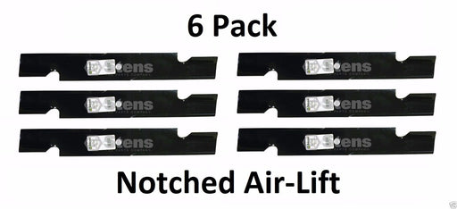 6 Pack Stens 340-099 Notched Air-Lift Blade for Scag 481708 481712 482879 48304