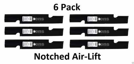 6 Pack Stens 340-121 Notched Air Lift Blade for Encore 823004 Gravely GDU10231