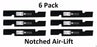 6 Pack Stens 340-121 Notched Air Lift Blade for Encore 823004 Gravely GDU10231