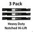 3 Pack Stens 340-130 Notched Hi-Lift Blade for Snapper Pro 5022476S