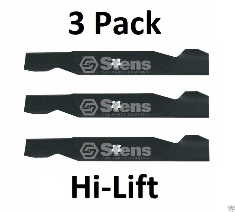 3 Pack Stens 340-145 Hi-Lift Mower Blade for Husqvarna 532130652