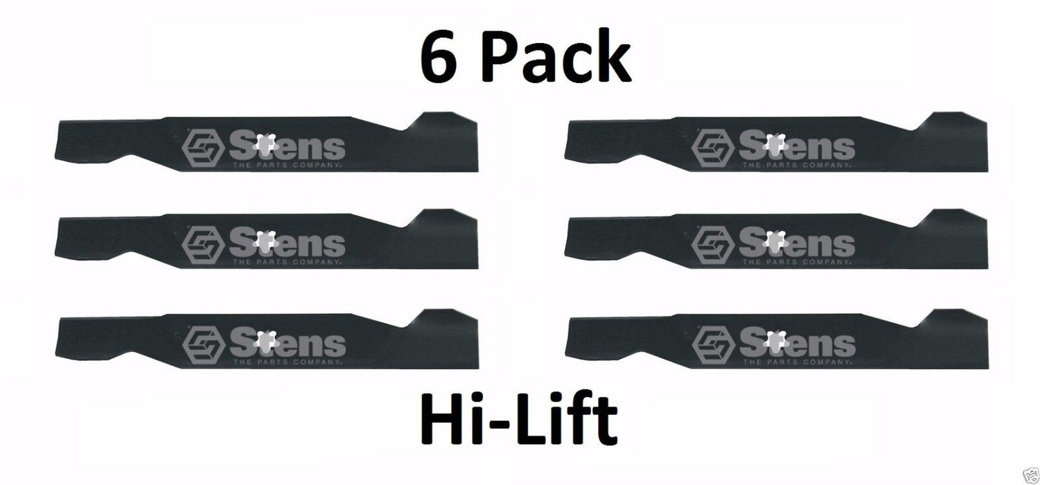 6 Pack Stens 340-145 Hi-Lift Mower Blade for AYP Sears Craftsman 130652