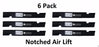 6 Pk Stens 340-158 Notched Air-Lift Blade For Ariens 00273100 03399704 04917900