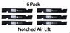 6 Pack Stens 340-158 Notched Air-Lift Blade for Bobcat 112111-01 12111-02 32022A