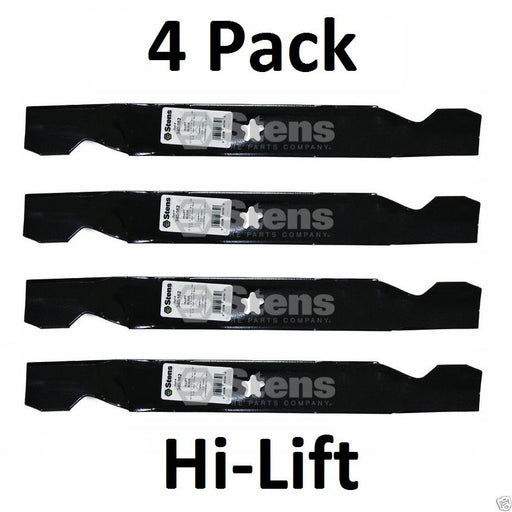 4 Pack Stens 340-162 Hi-Lift Mower Blade for Husqvarna 532127842 532138497