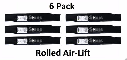 6 Pack Stens 340-172 Rolled Air-Lift Blade for Scag 48110 481706 482462 482877