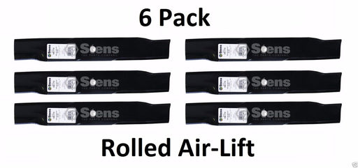 6 Pk Stens 340-172 Rolled Air-Lift Blade Fits Snapper 7075771BZYP 1-7043 7017043