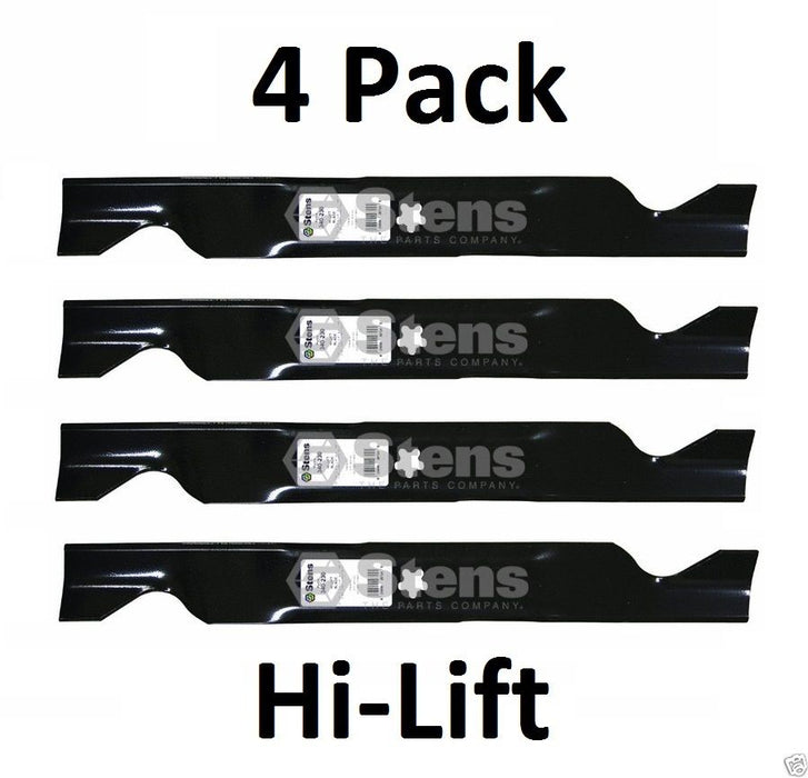 4 Pack Stens 340-230 Hi-Lift Blade for Ariens 21546611 Partner PR3055008