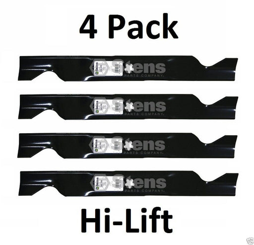 4 Pack Stens 340-230 Hi-Lift Blade for AYP 403107 405380 Sears Craftsman 33266